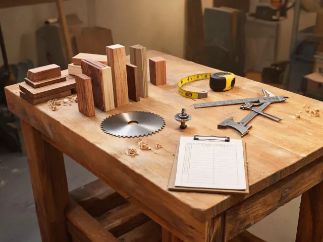 Wood product prototype bench